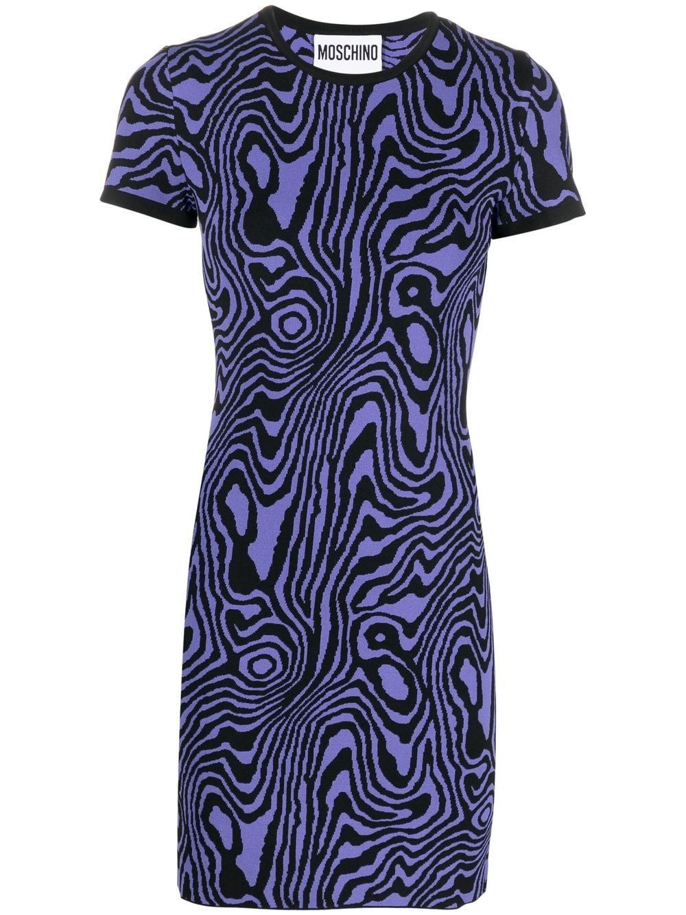 Moschino swirl-pattern knitted minidress - Purple von Moschino