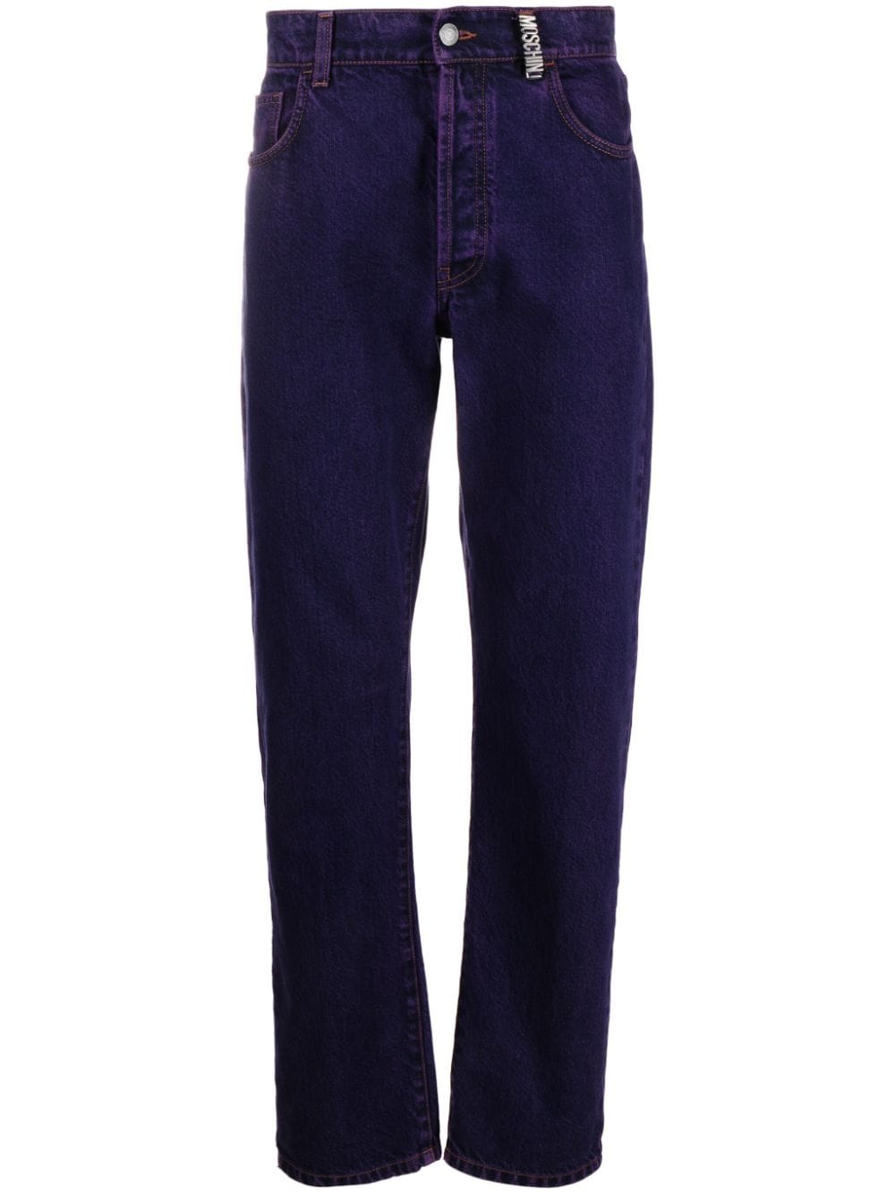 Moschino tapered-leg coloured jeans - Purple von Moschino