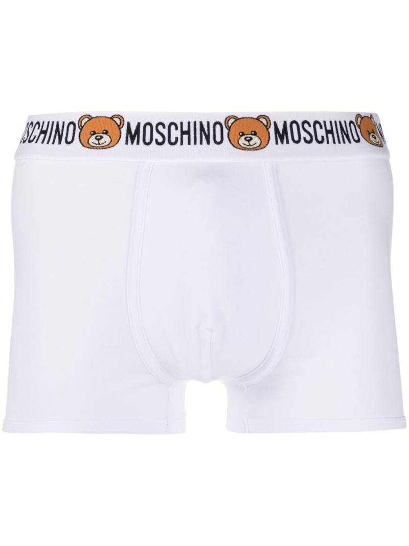 Moschino teddy logo print boxers - White von Moschino