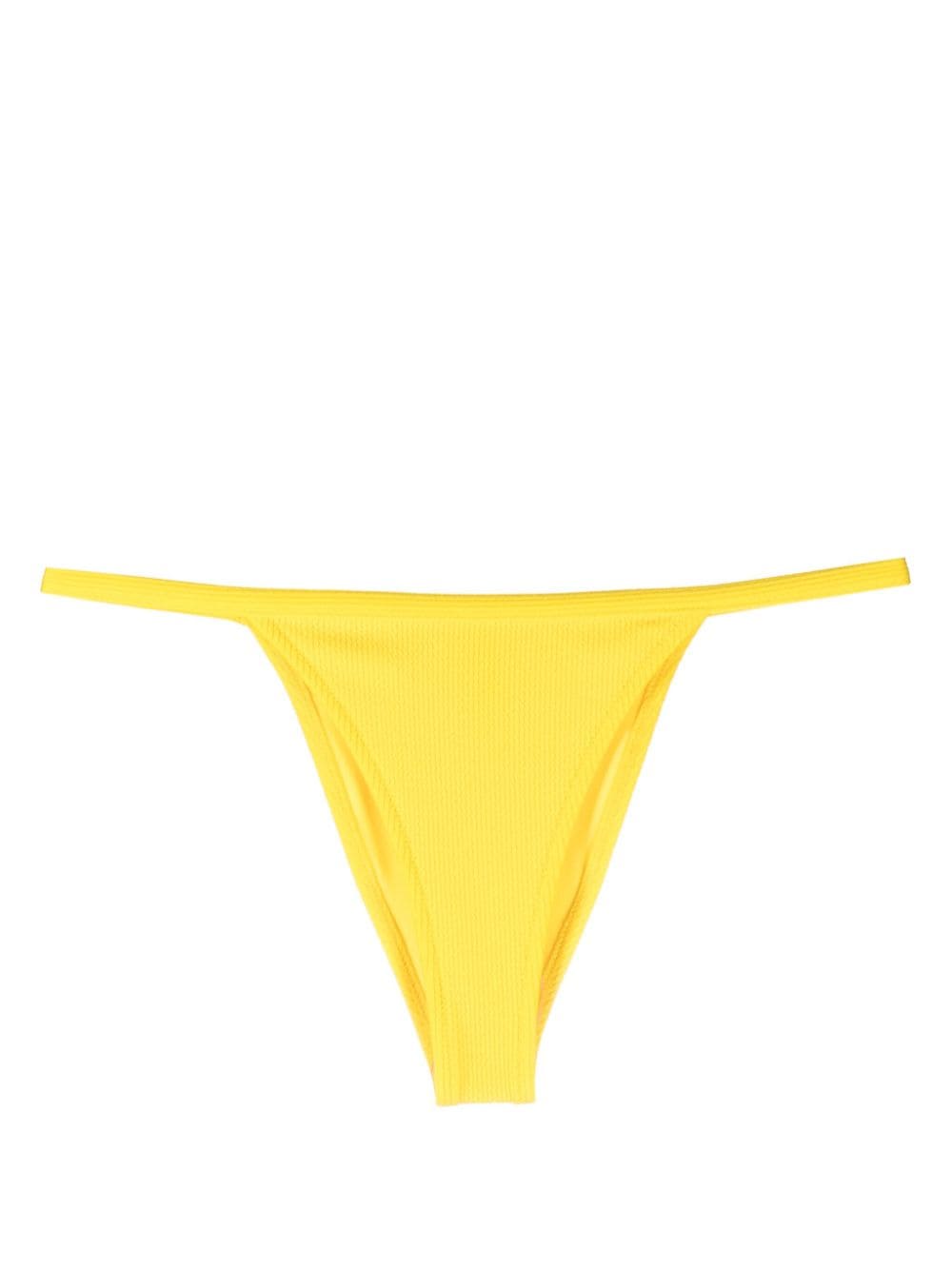 Moschino textured elasticated-waistband bikini bottom - Yellow von Moschino