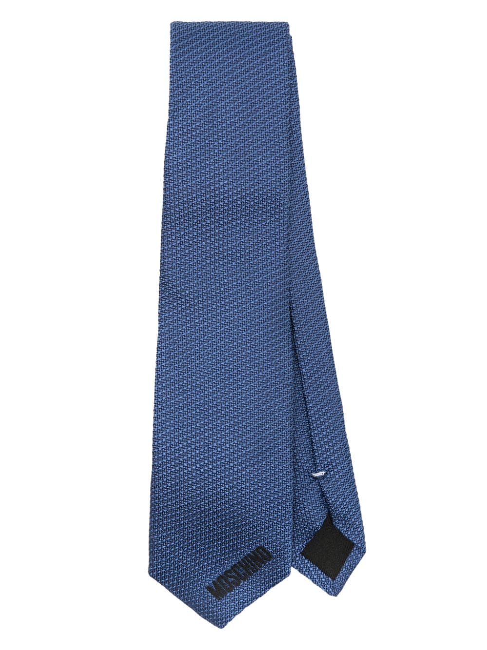 Moschino textured silk tie - Blue von Moschino