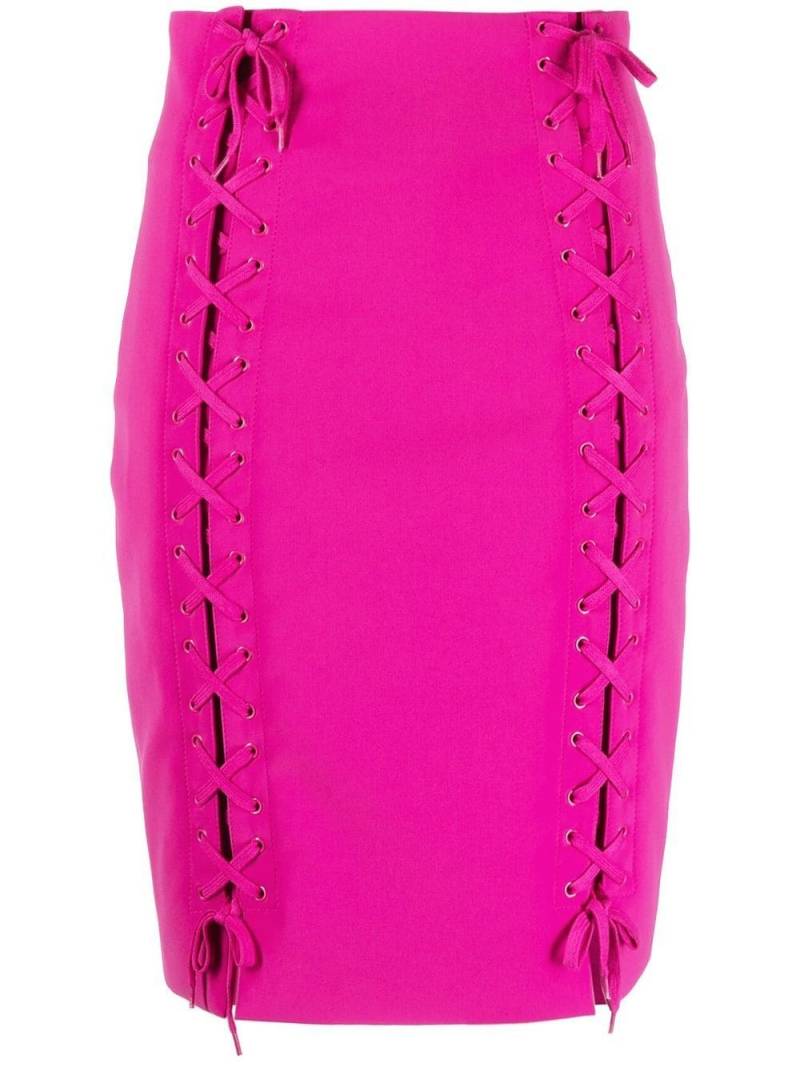 Moschino tie-fastening pencil skirt - Pink von Moschino