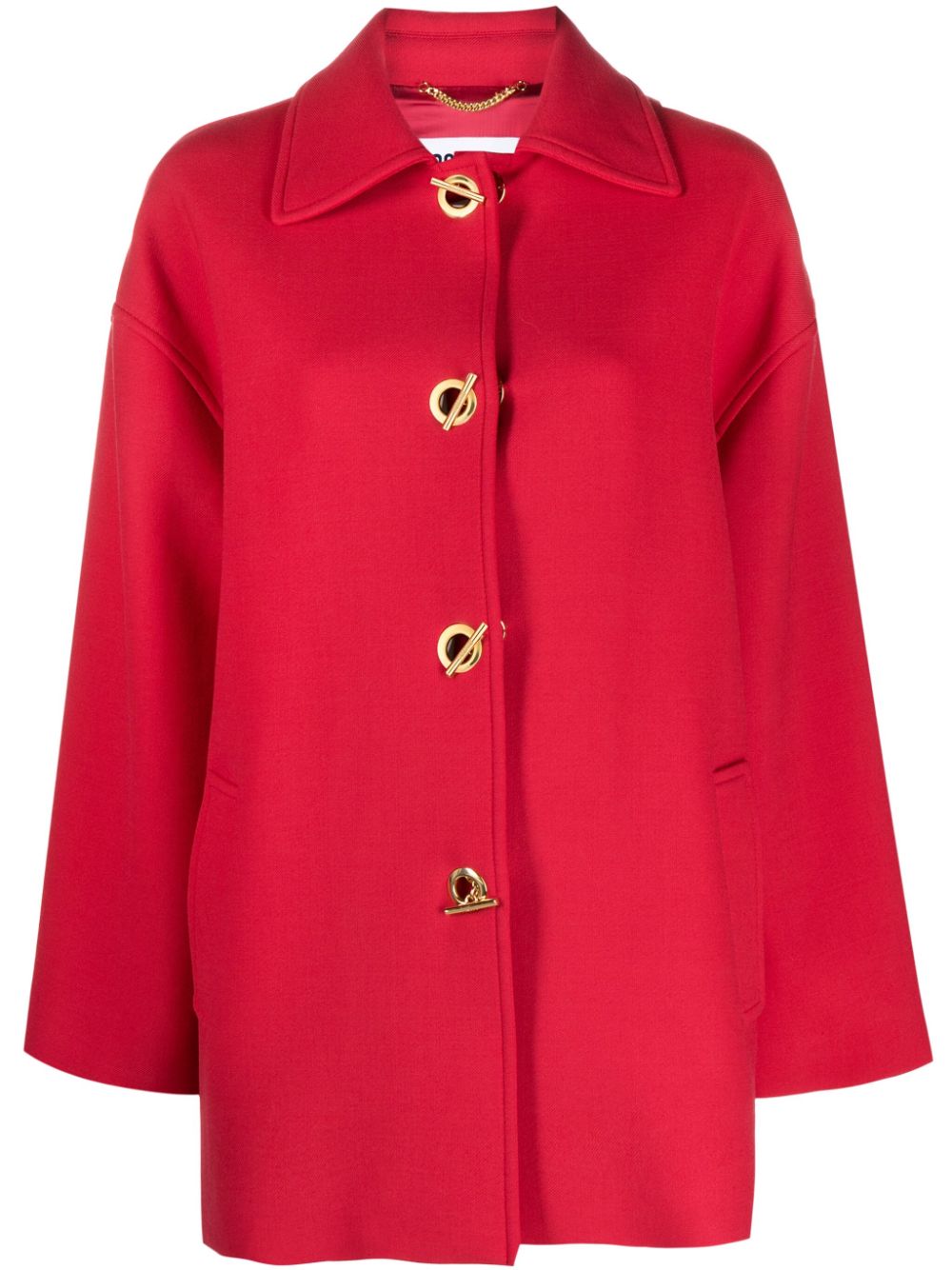 Moschino toggle-fastening shirt jacket - Red von Moschino