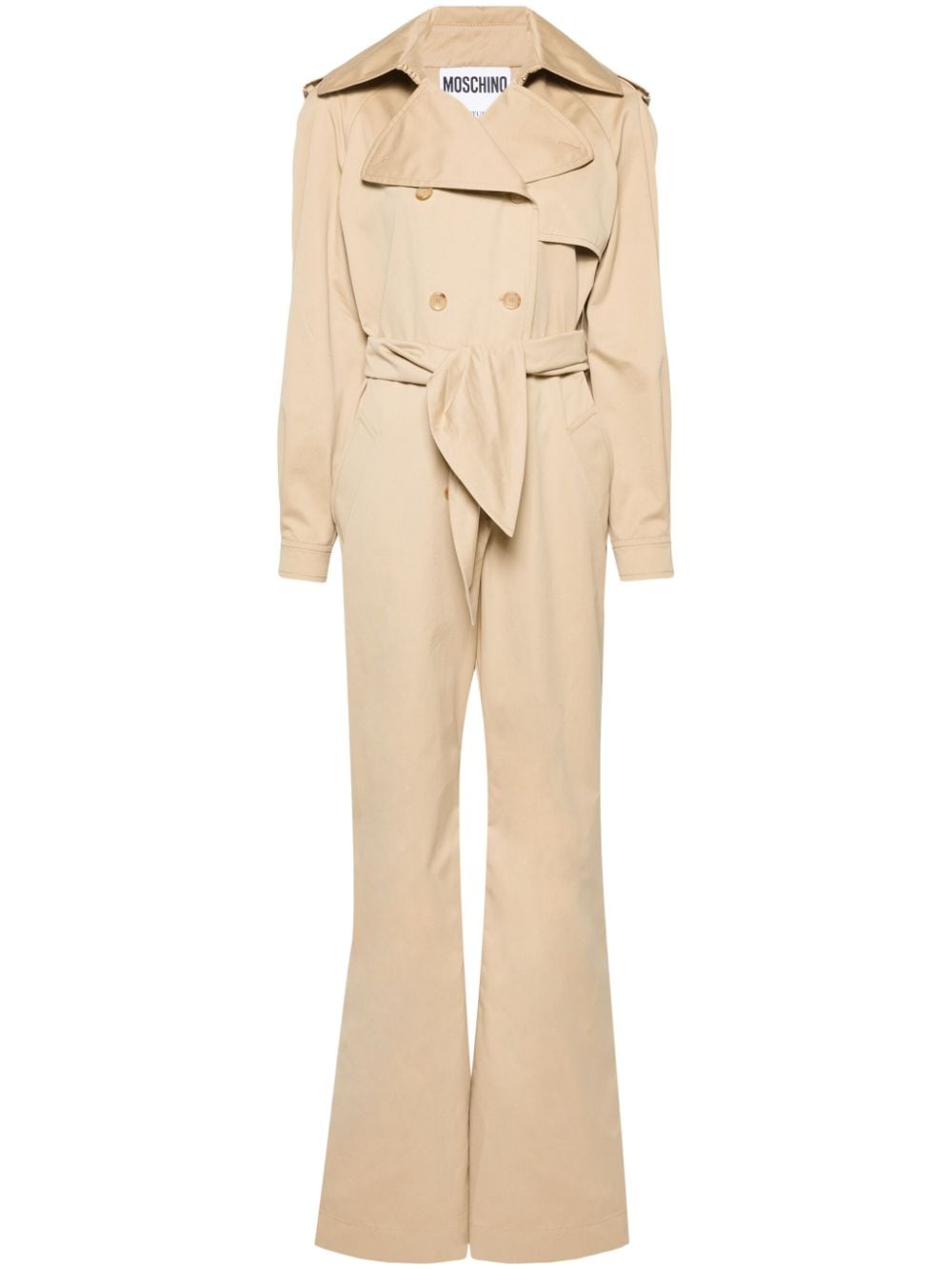 Moschino trench-inspired double-breasted jumpsuit - Neutrals von Moschino