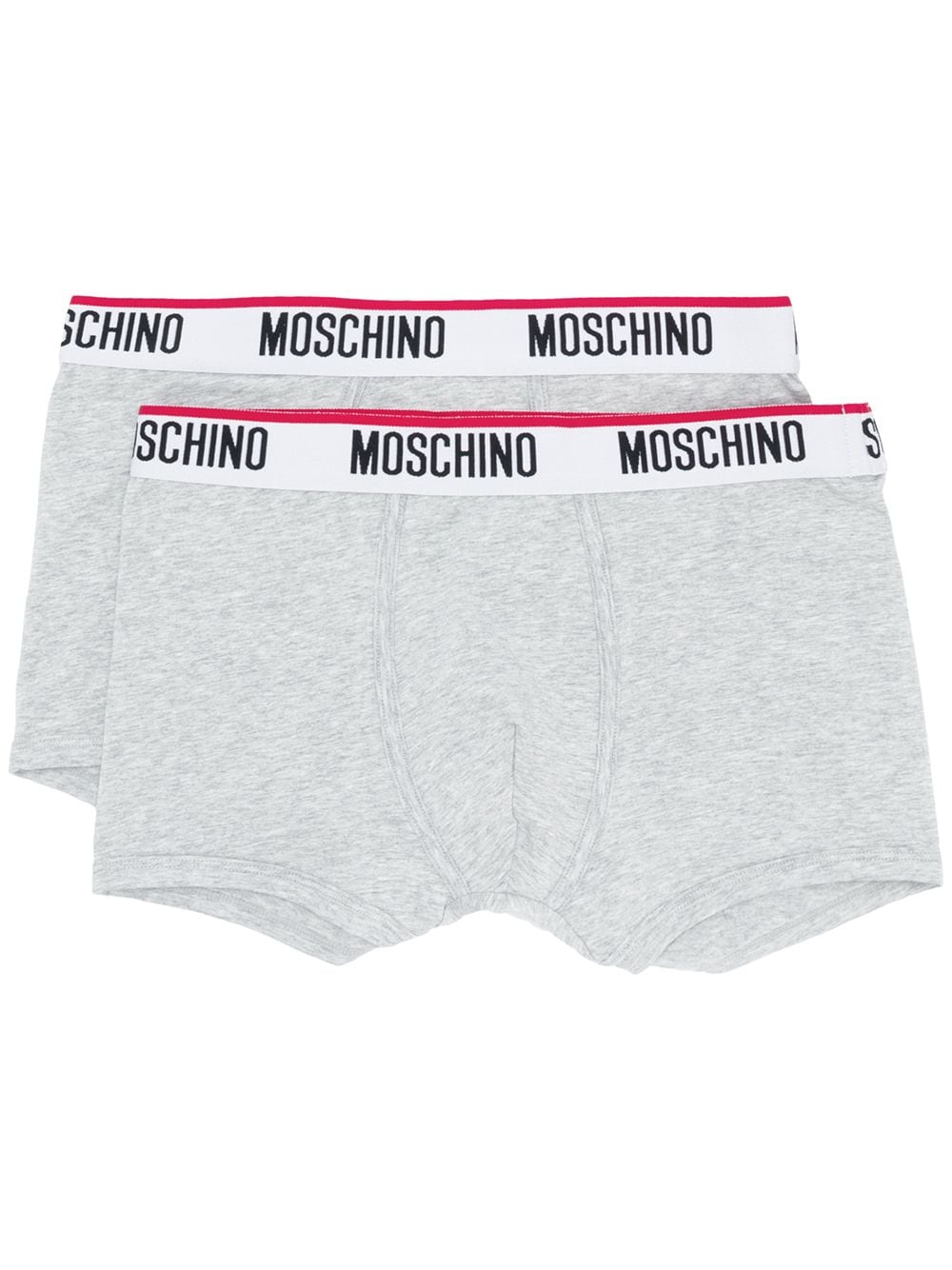 Moschino twin pack logo band boxers - Grey von Moschino