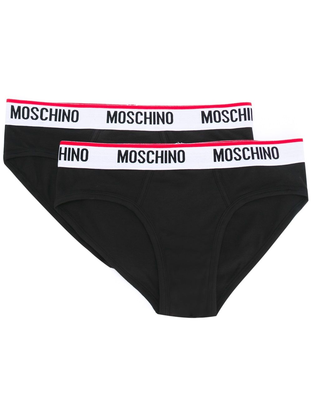 Moschino two-pack logo briefs - Black von Moschino