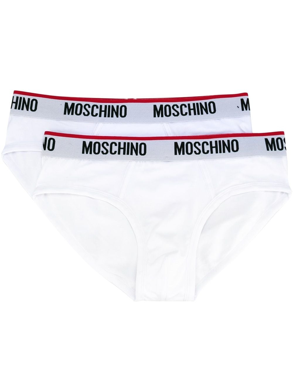 Moschino two-pack logo briefs - White von Moschino