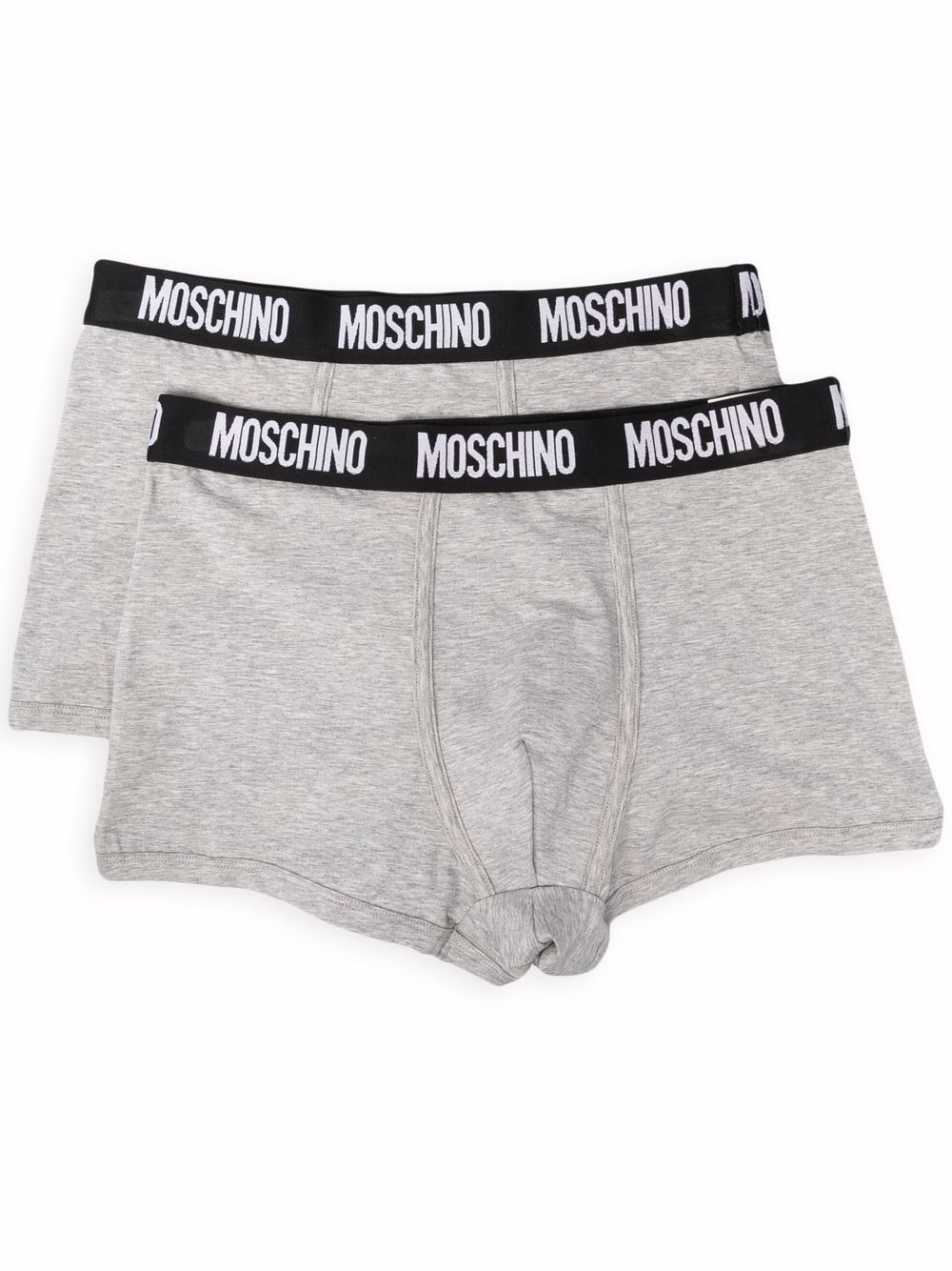 Moschino two-pack logo-waistband boxer briefs - Grey von Moschino
