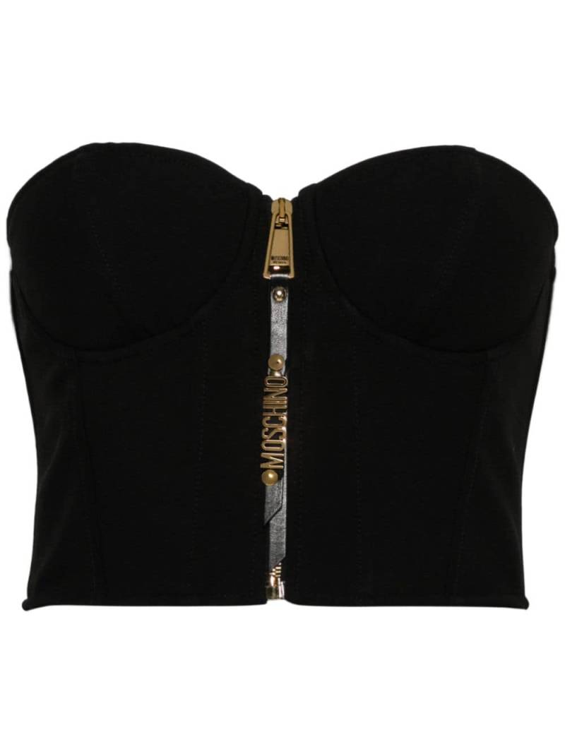 Moschino zip-up bustier top - Black von Moschino