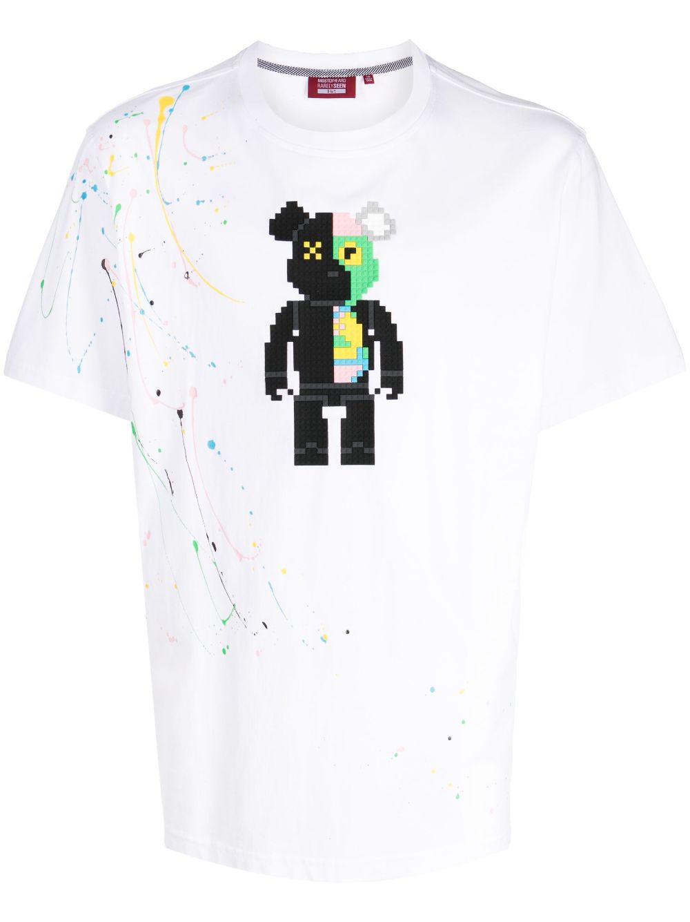 Mostly Heard Rarely Seen 8-Bit 2 Face Bear cotton T-Shirt - White von Mostly Heard Rarely Seen 8-Bit