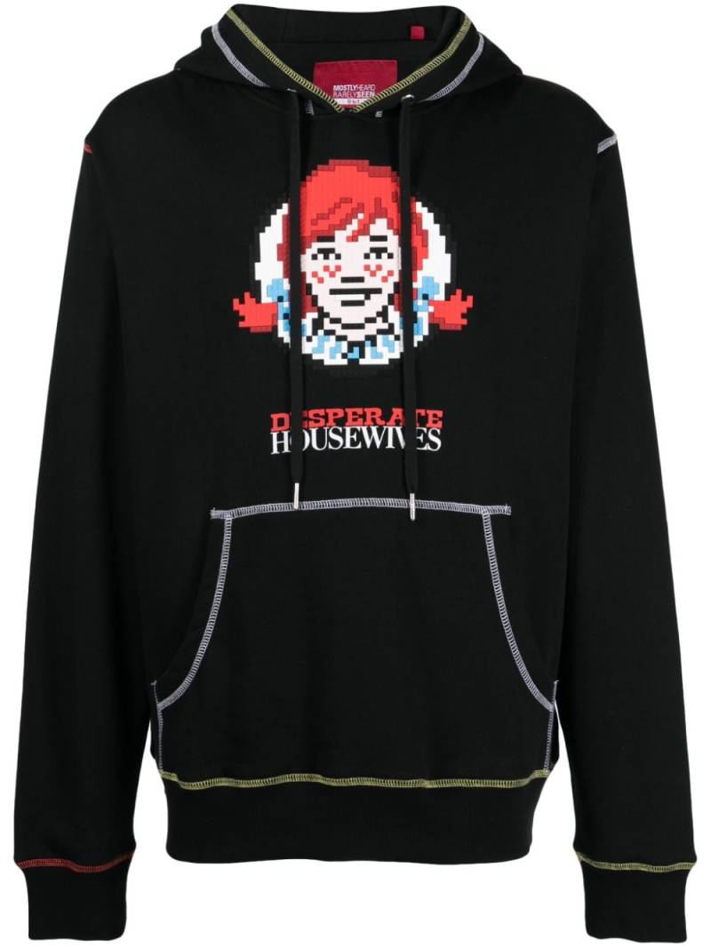 Mostly Heard Rarely Seen 8-Bit Desperate Housewives graphic-print cotton hoodie - Black von Mostly Heard Rarely Seen 8-Bit