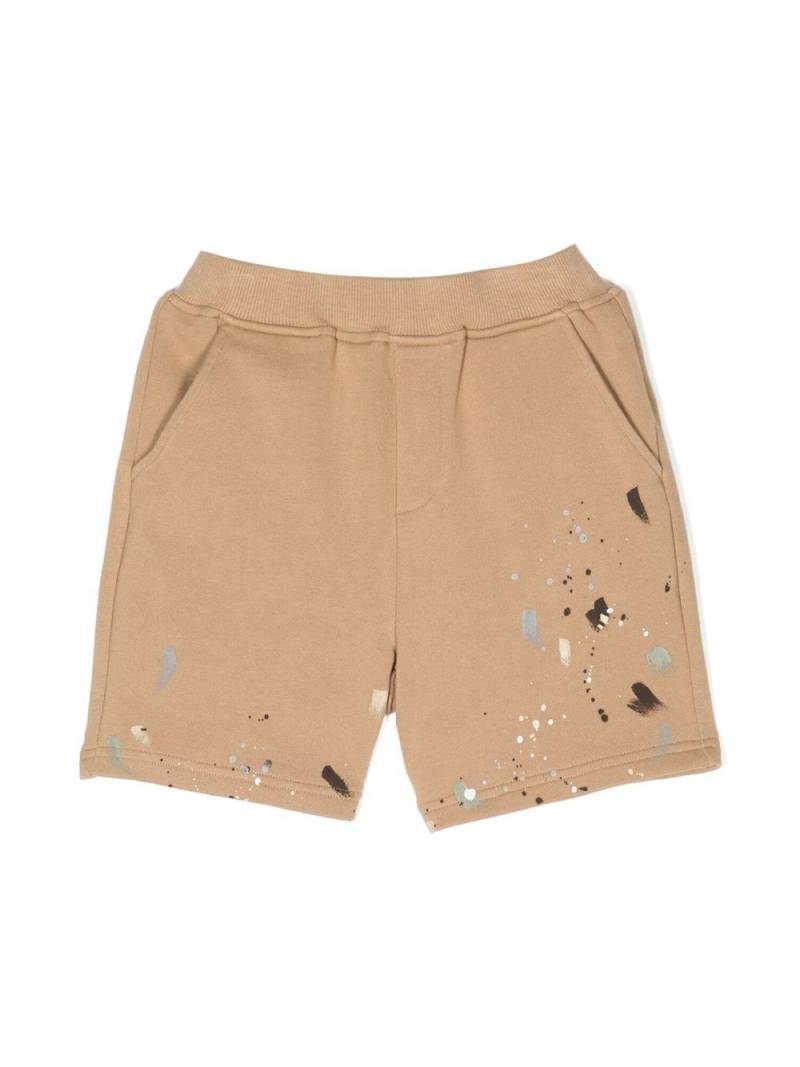 Mostly Heard Rarely Seen 8-Bit Louis paint-splatter shorts - Brown von Mostly Heard Rarely Seen 8-Bit