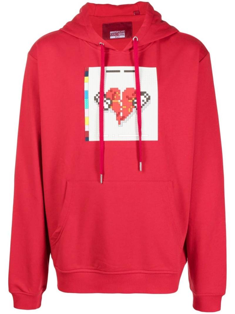 Mostly Heard Rarely Seen 8-Bit No More Heartbreaks long-sleeve hoodie - Red von Mostly Heard Rarely Seen 8-Bit