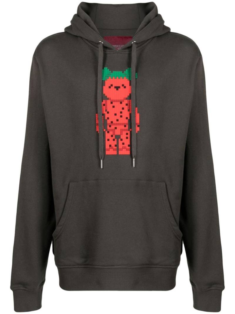 Mostly Heard Rarely Seen 8-Bit Slice of Melon cotton hoodie - Grey von Mostly Heard Rarely Seen 8-Bit