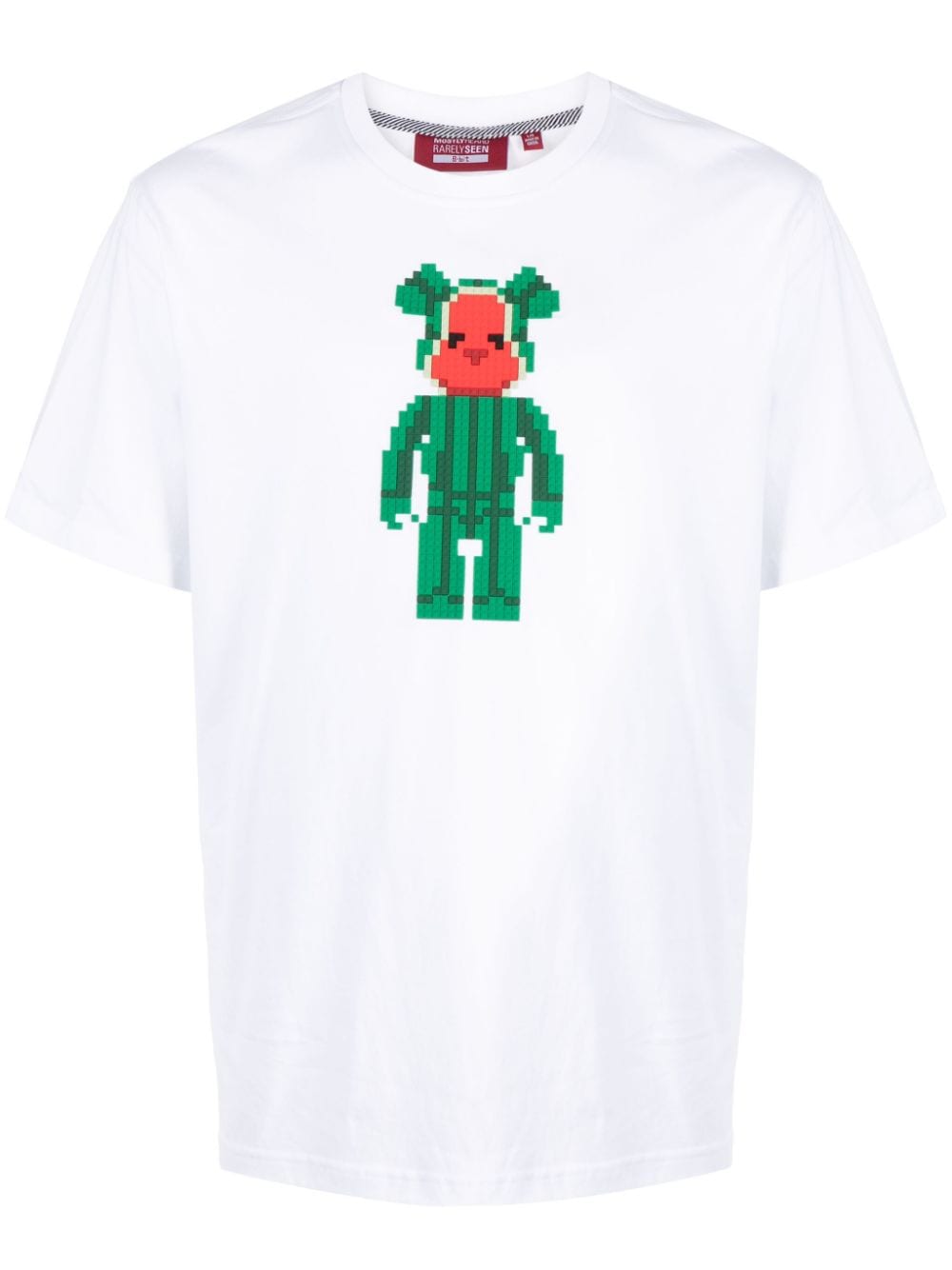 Mostly Heard Rarely Seen 8-Bit Watermelon Bear cotton T-shirt - White von Mostly Heard Rarely Seen 8-Bit