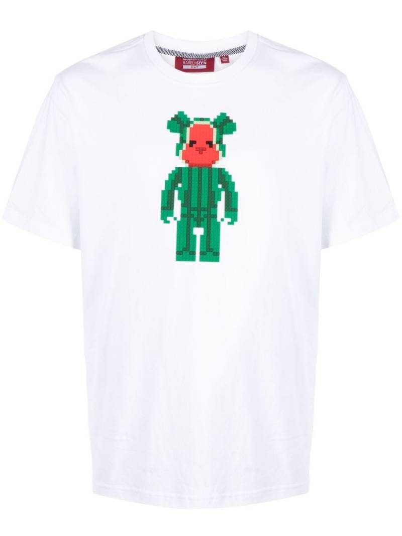 Mostly Heard Rarely Seen 8-Bit Watermelon Bear cotton T-shirt - White von Mostly Heard Rarely Seen 8-Bit