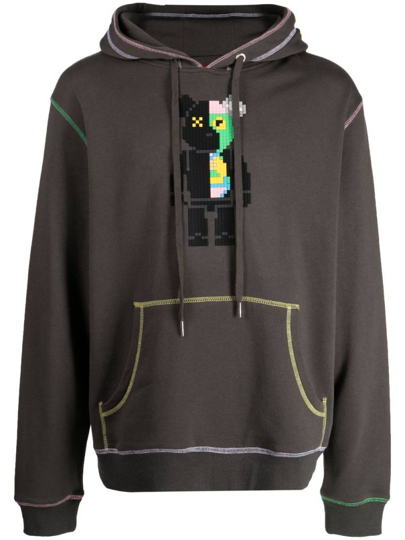 Mostly Heard Rarely Seen 8-Bit bear-print cotton hoodie - Green von Mostly Heard Rarely Seen 8-Bit