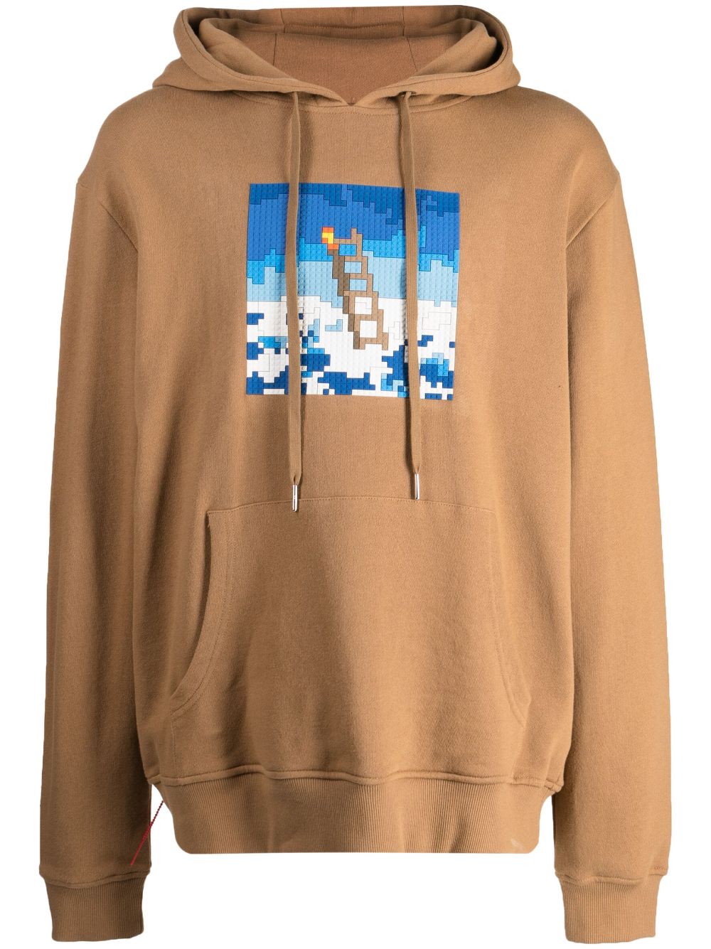 Mostly Heard Rarely Seen 8-Bit graphic-print cotton hoodie - Brown von Mostly Heard Rarely Seen 8-Bit