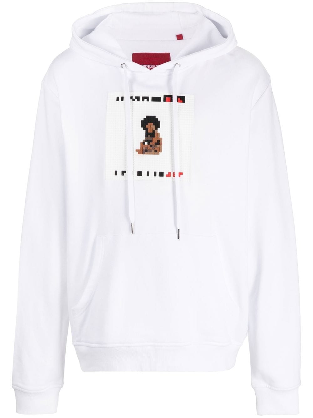 Mostly Heard Rarely Seen 8-Bit graphic-print cotton hoodie - White von Mostly Heard Rarely Seen 8-Bit