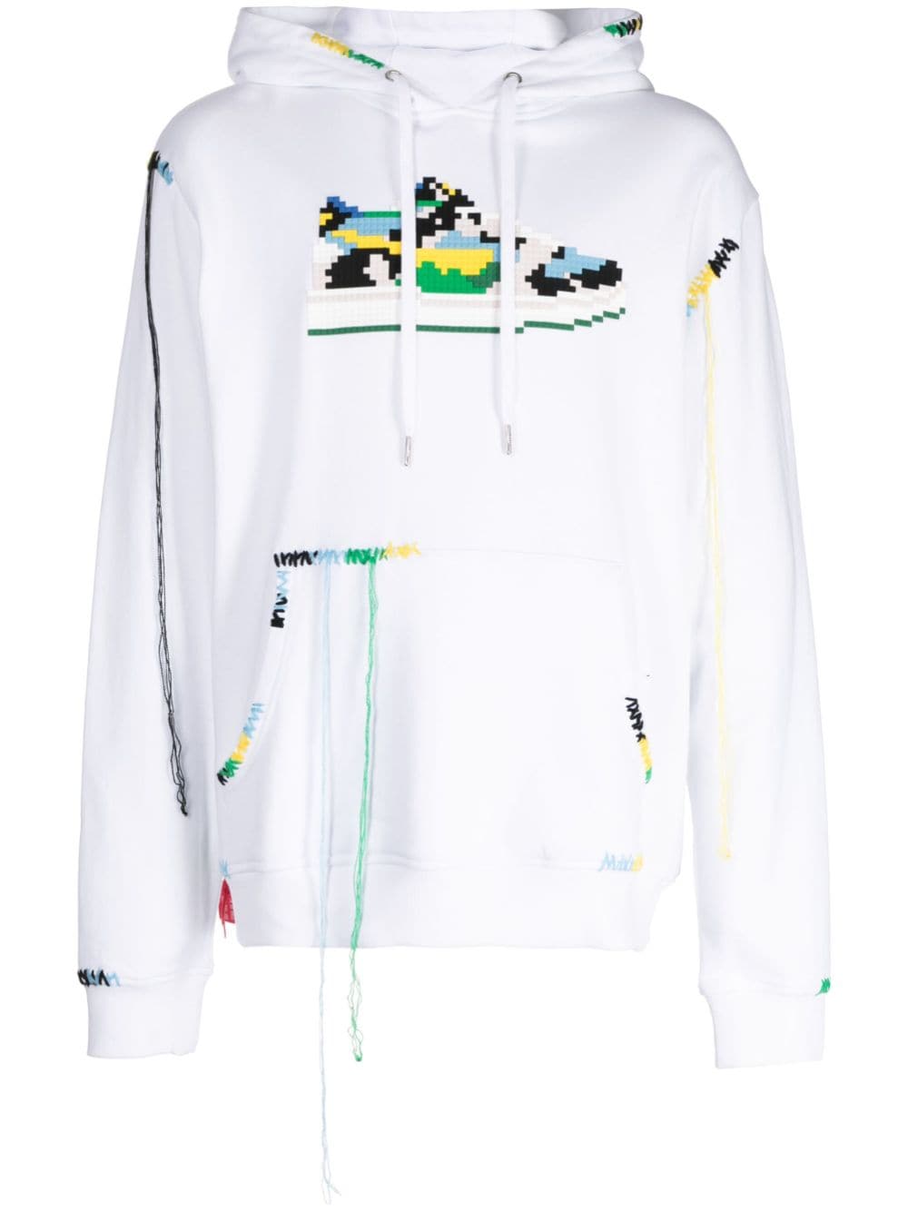 Mostly Heard Rarely Seen 8-Bit sneaker-print cotton hoodie - White von Mostly Heard Rarely Seen 8-Bit