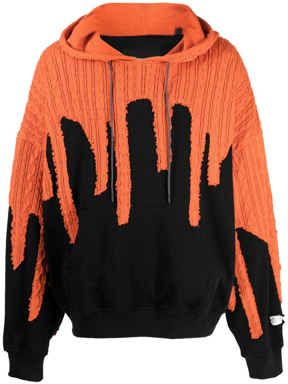 Mostly Heard Rarely Seen Extreme Drip panelled cotton hoodie - Orange von Mostly Heard Rarely Seen