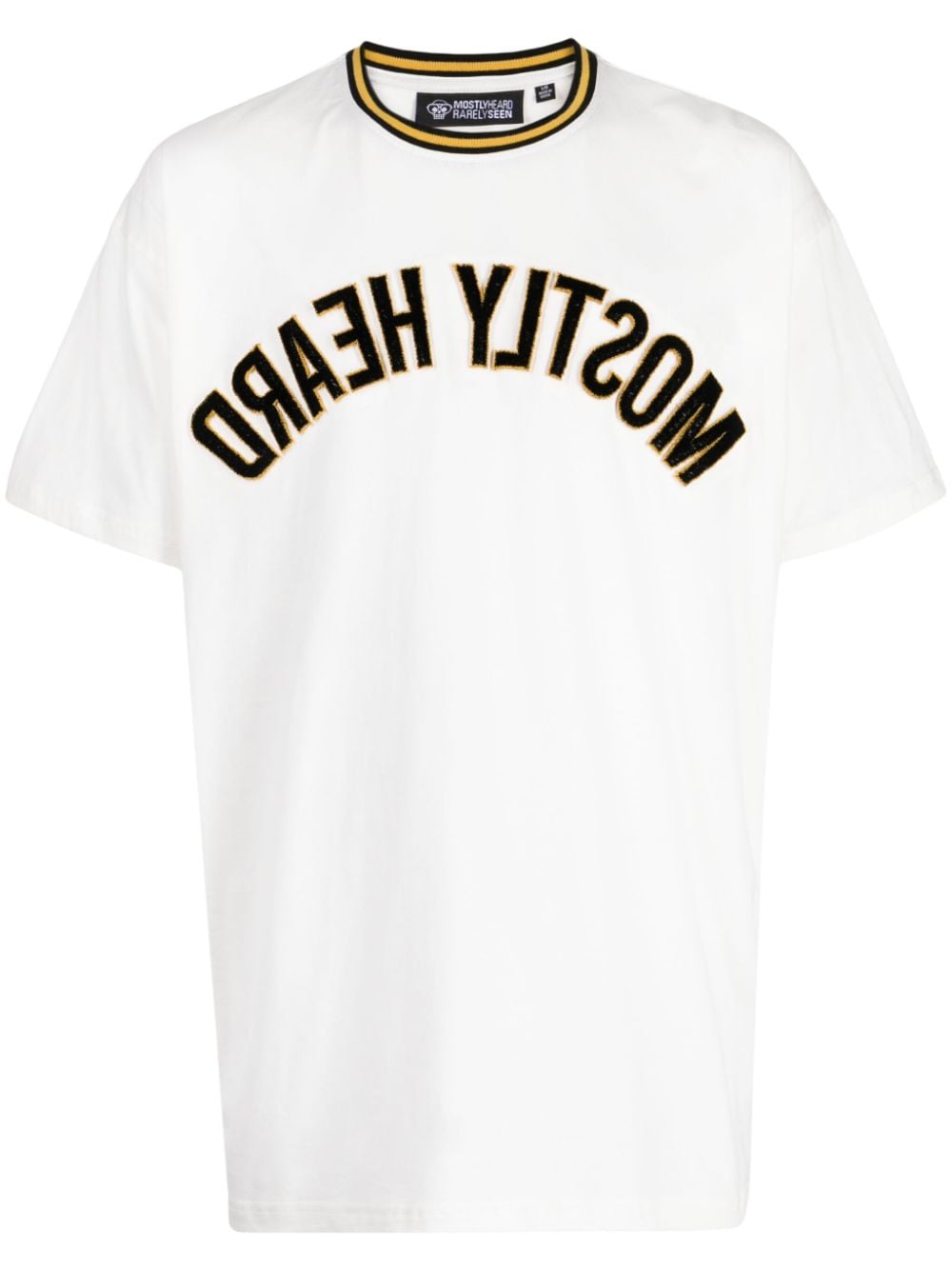 Mostly Heard Rarely Seen Reflected logo-appliqué T-shirt - White von Mostly Heard Rarely Seen