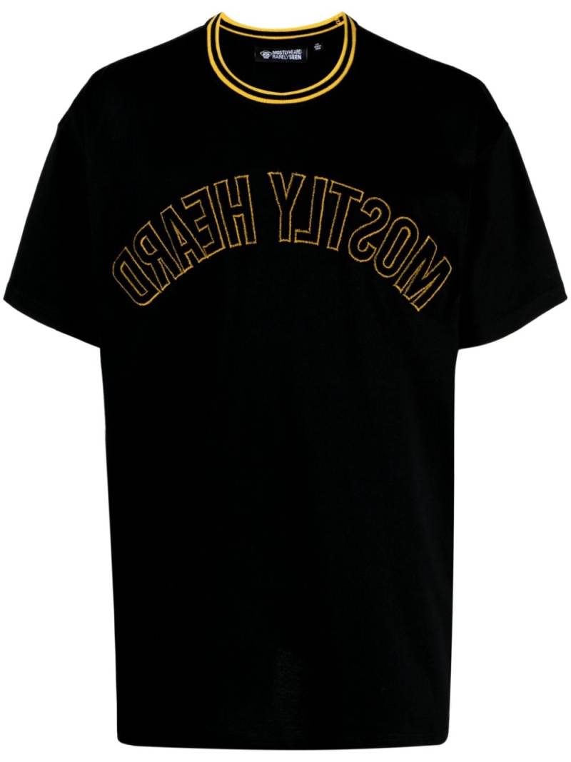 Mostly Heard Rarely Seen Varsity logo-embroidered cotton T-shirt - Black von Mostly Heard Rarely Seen