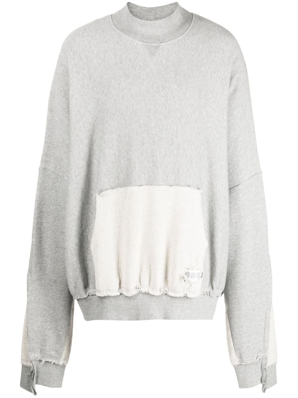 Mostly Heard Rarely Seen exposed-seam brushed cotton sweatshirt - Grey von Mostly Heard Rarely Seen