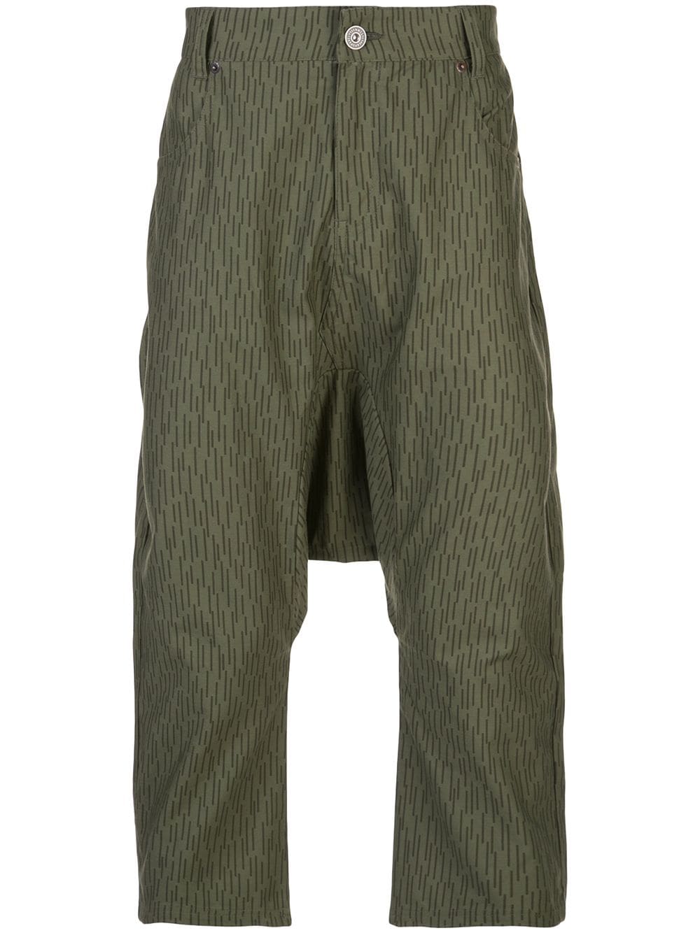 Mostly Heard Rarely Seen graphic-print drop-crotch trousers - Green von Mostly Heard Rarely Seen