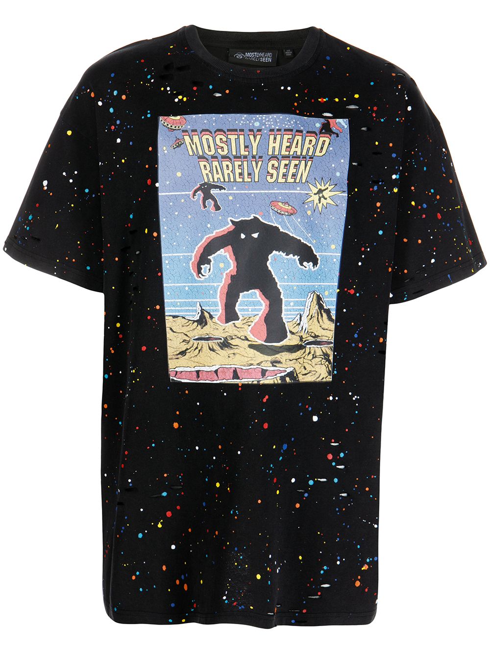 Mostly Heard Rarely Seen graphic-print paint T-shirt - Black von Mostly Heard Rarely Seen