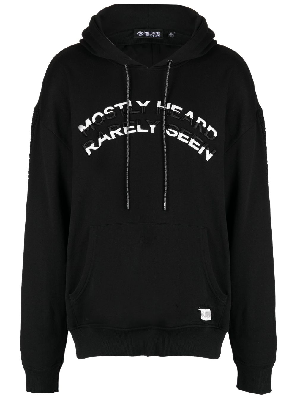 Mostly Heard Rarely Seen logo-embossed cotton hoodie - Black von Mostly Heard Rarely Seen