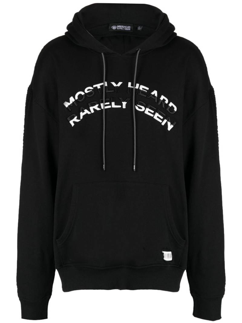 Mostly Heard Rarely Seen logo-embossed cotton hoodie - Black von Mostly Heard Rarely Seen