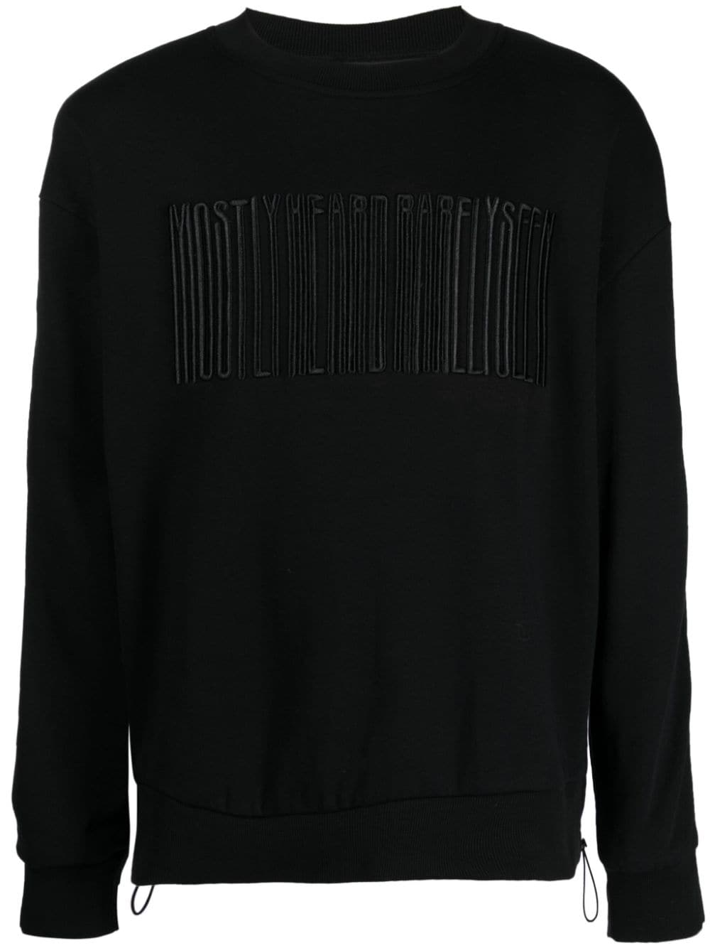 Mostly Heard Rarely Seen logo-embroidered hybrid sweatshirt - Black von Mostly Heard Rarely Seen