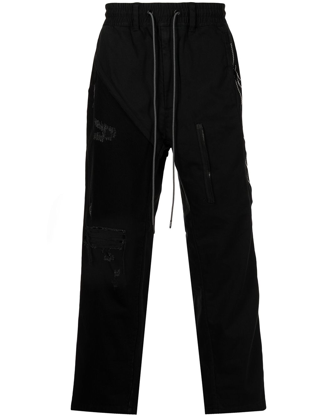 Mostly Heard Rarely Seen panelled straight-leg trousers - Black von Mostly Heard Rarely Seen
