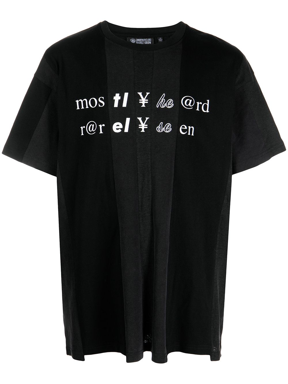 Mostly Heard Rarely Seen text print cottonT-shirt - Black von Mostly Heard Rarely Seen