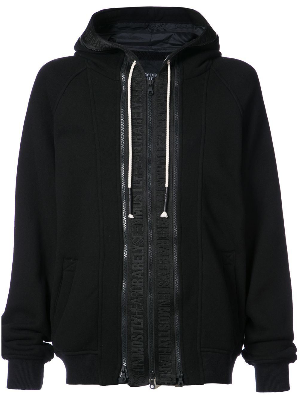 Mostly Heard Rarely Seen zip front hoodie - Black von Mostly Heard Rarely Seen
