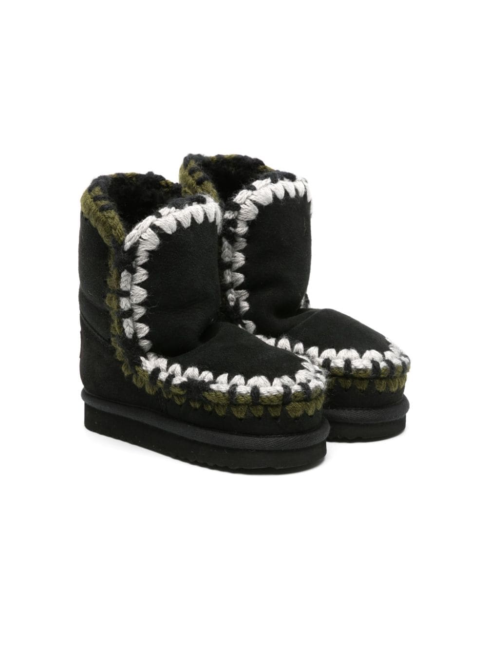 Mou Kids Eskimo contrast-stitching snow boots - Black von Mou Kids