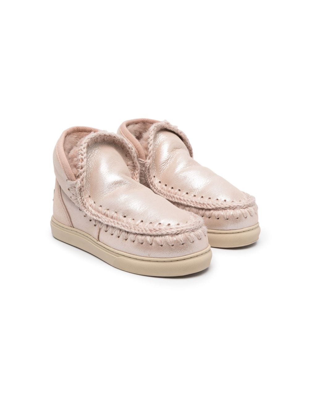 Mou Kids whipstitch-detail ankle boots - Pink von Mou Kids