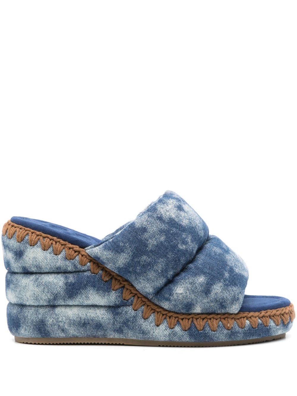 Mou 95mm denim mules - Blue von Mou