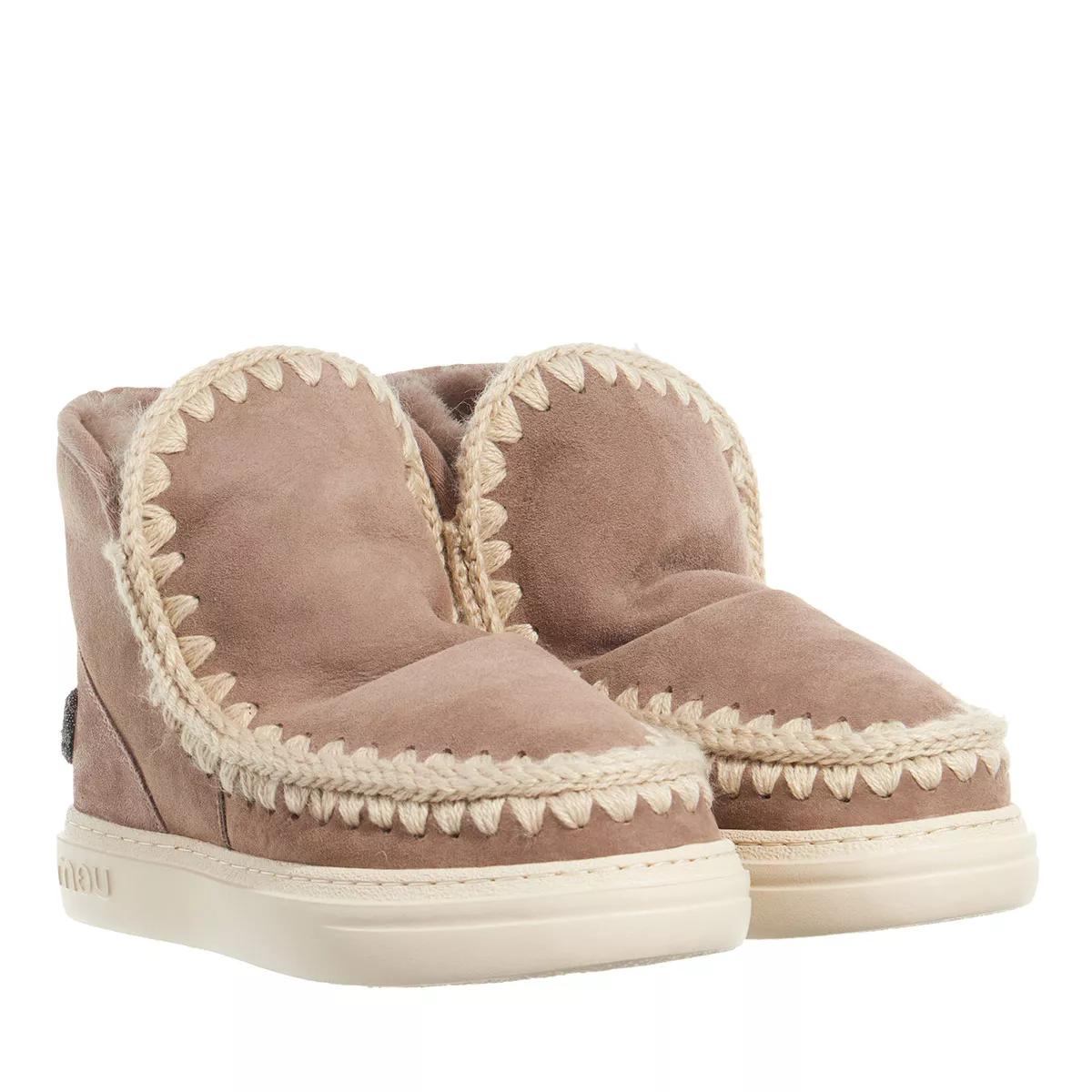 Mou Boots & Stiefeletten - Eskimo Sneaker Bold Glit.Logo - Gr. 38 (EU) - in Taupe - für Damen von Mou
