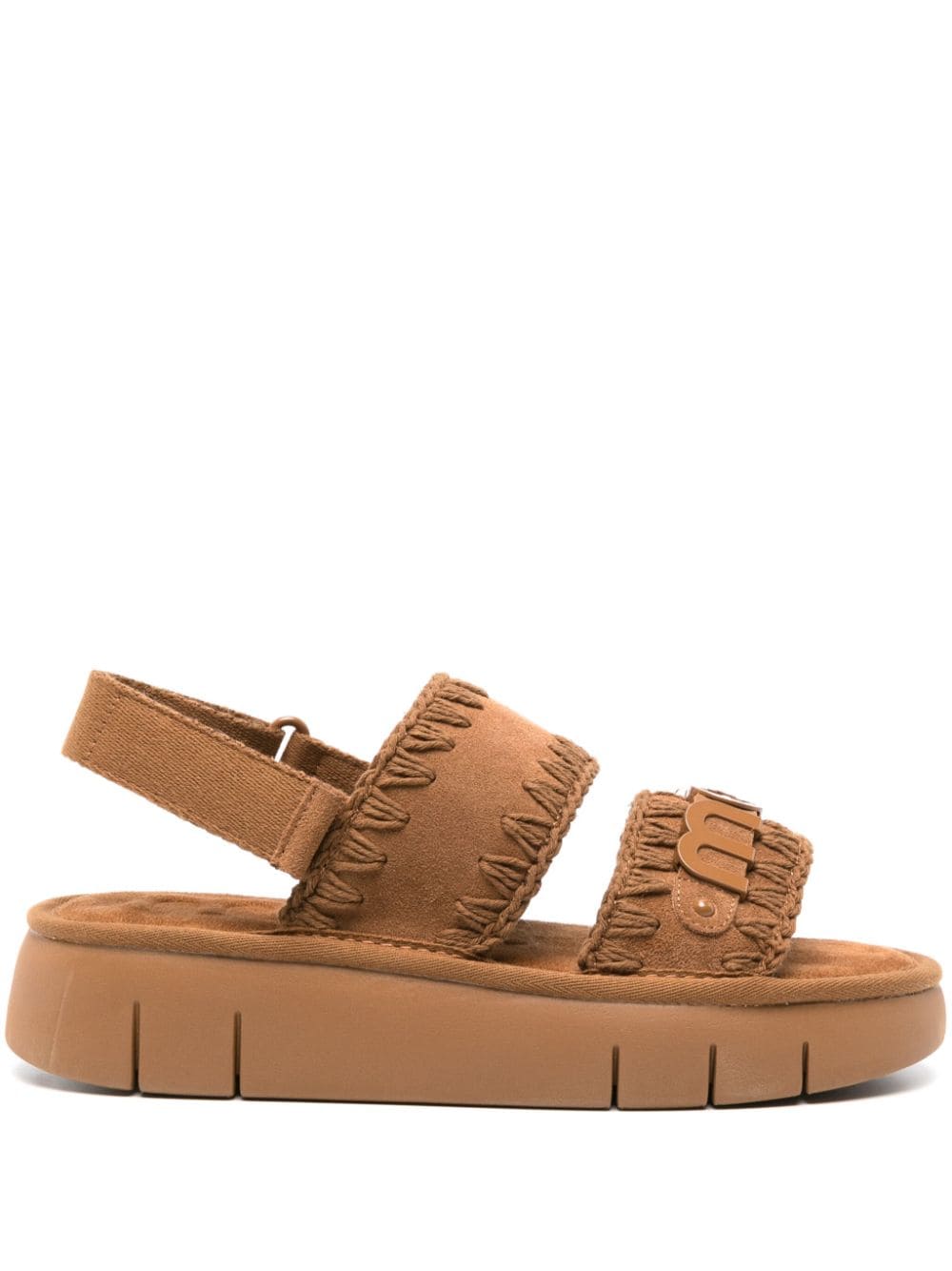 Mou Bounce suede flatform sandals - Brown von Mou