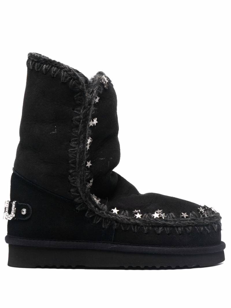 Mou Eskimo 24 star embellished boots - Black von Mou