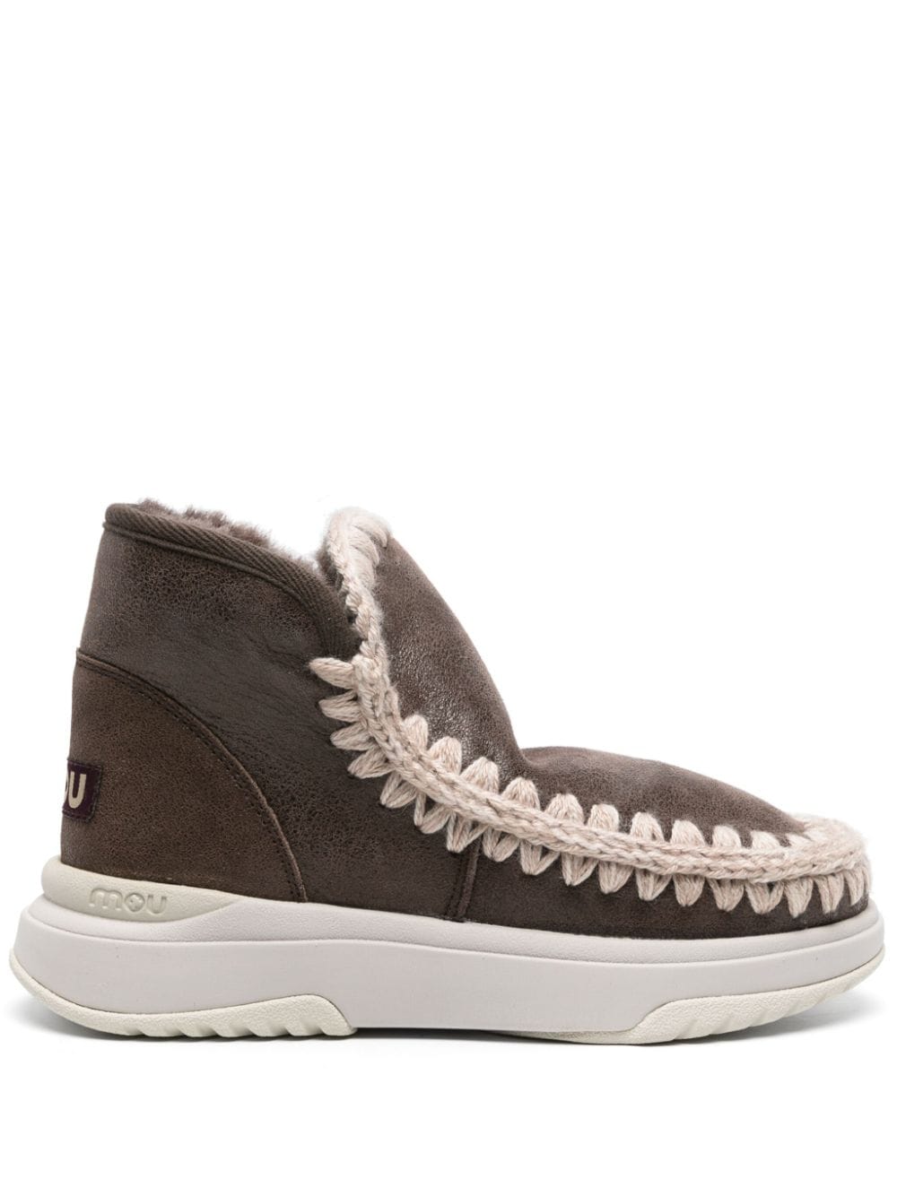 Mou Eskimo leather sneaker boots - Brown von Mou