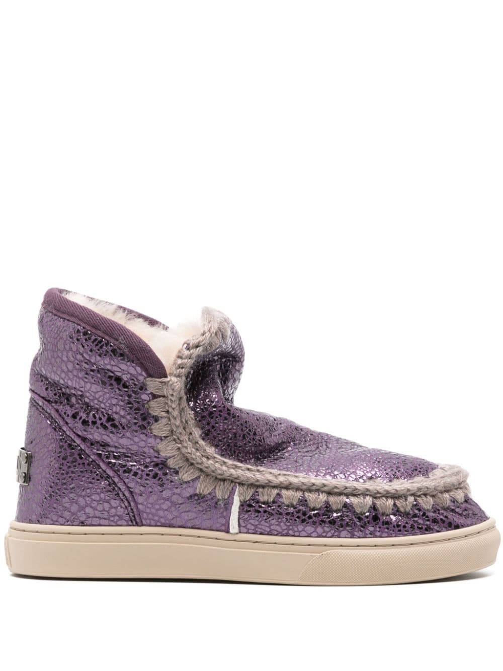 Mou Eskimo metallic ankle boots - Purple von Mou
