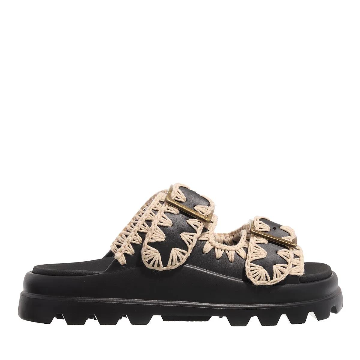 Mou Sandalen - Eva One-Piece Slide Two-Buckle - Gr. 36 (EU) - in Schwarz - für Damen von Mou