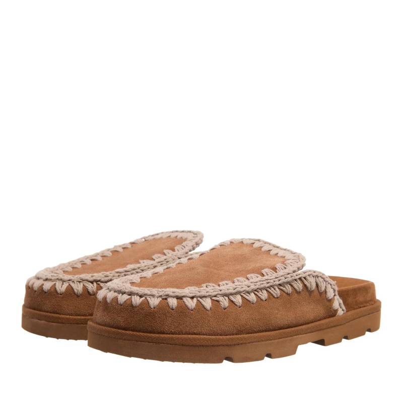 Mou Slipper & Pantoletten - BIOSABOT - Gr. 37 (EU) - in Cognacbraun - für Damen von Mou