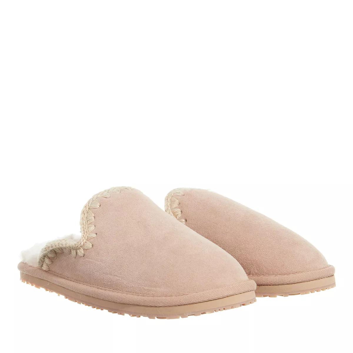 Mou Slipper & Pantoletten - Suede Slipper Eskimo Stitch - Gr. 36 (EU) - in Braun - für Damen von Mou