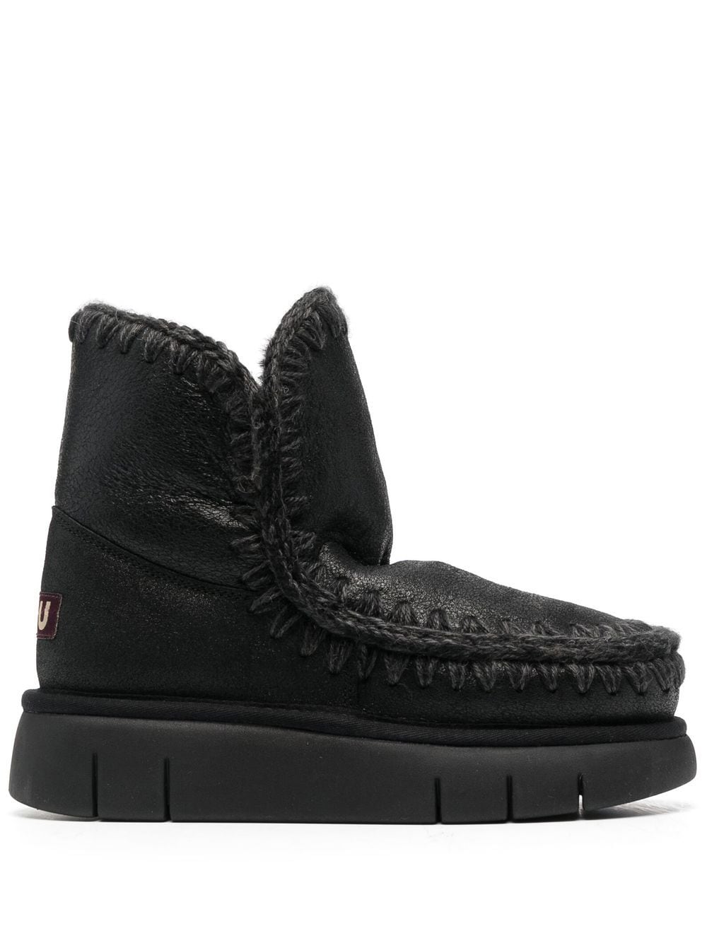 Mou chunky leather boots - Black von Mou