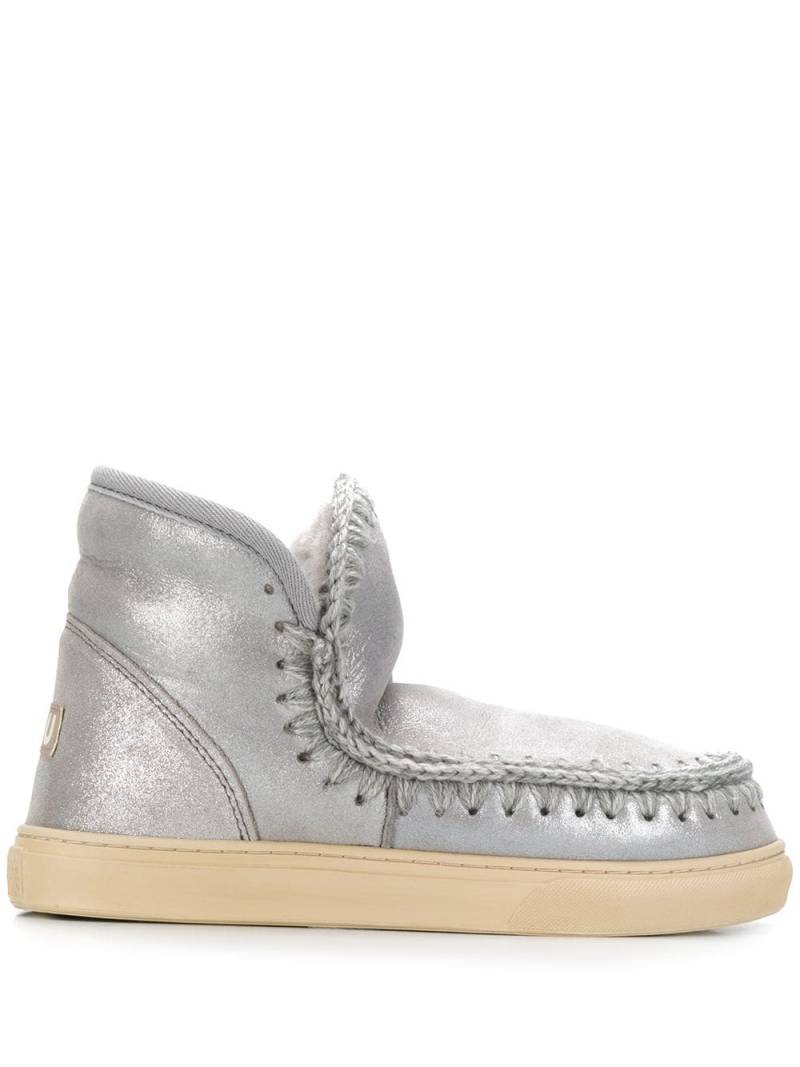 Mou stitch detail ankle boots - Grey von Mou