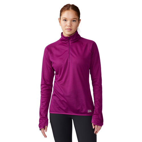 Mountain Hardwear Damen AirMesh 1/4 Zip - pink (Grösse: S) von Mountain Hardwear